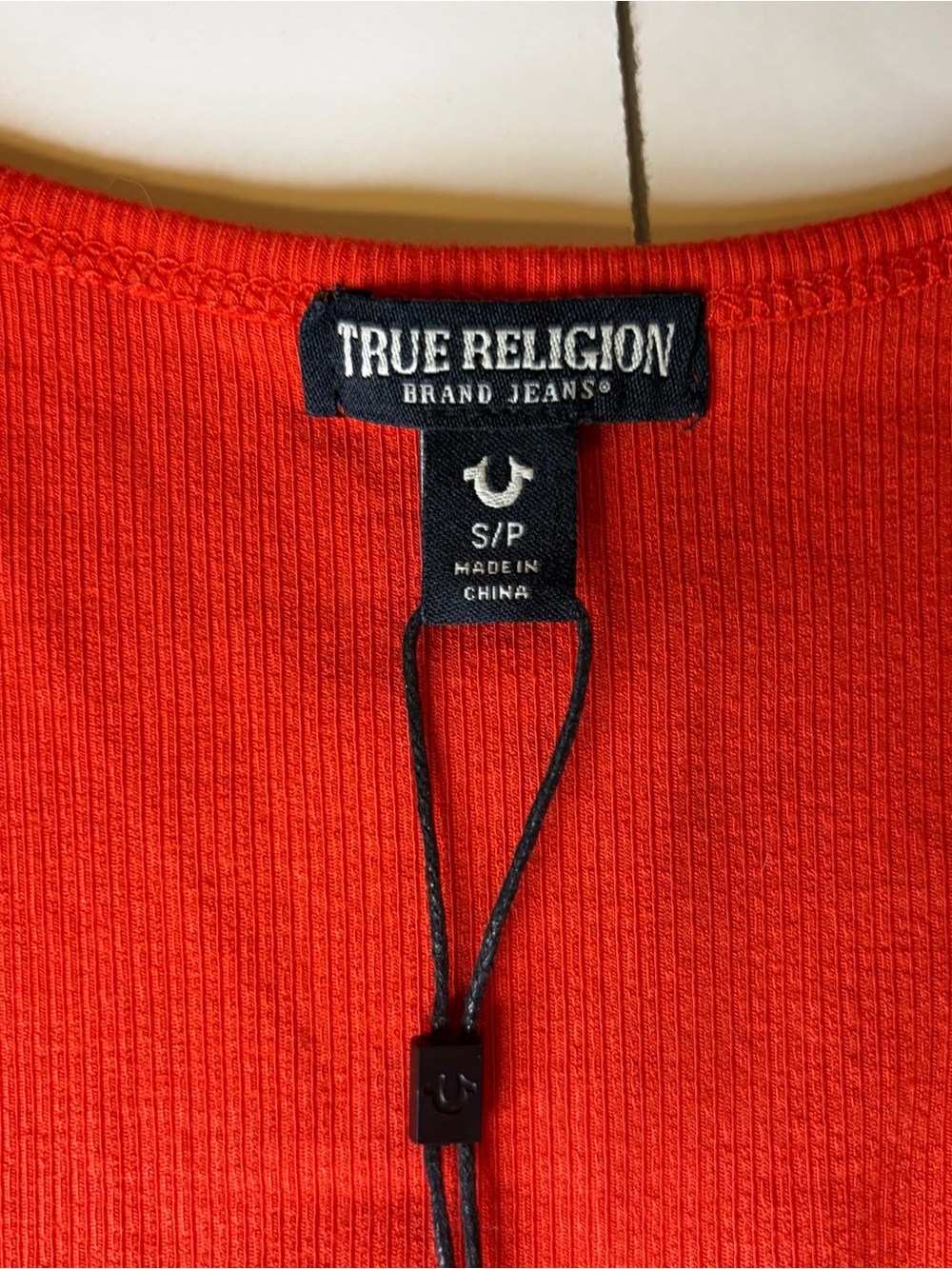 True Religion Red Rhinestone Wing Ribbed Tank | NWT - Picture 5 of 7